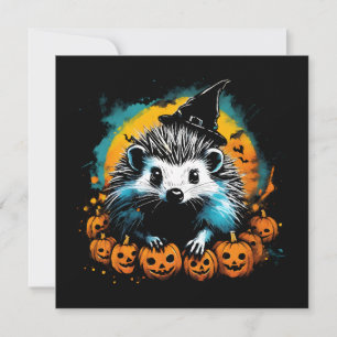 Halloween Igel und Kürbisse süß