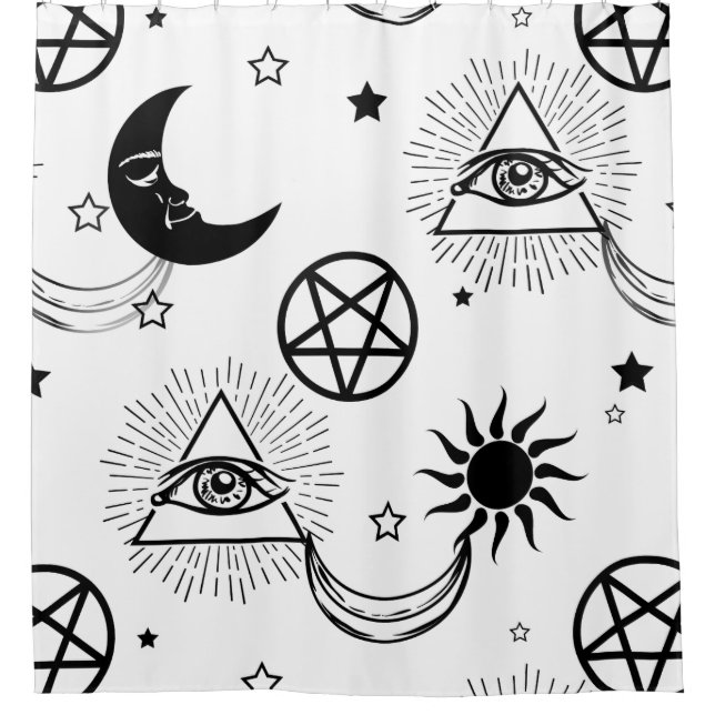 halloween illuminatauge duschvorhang (Vorderseite)