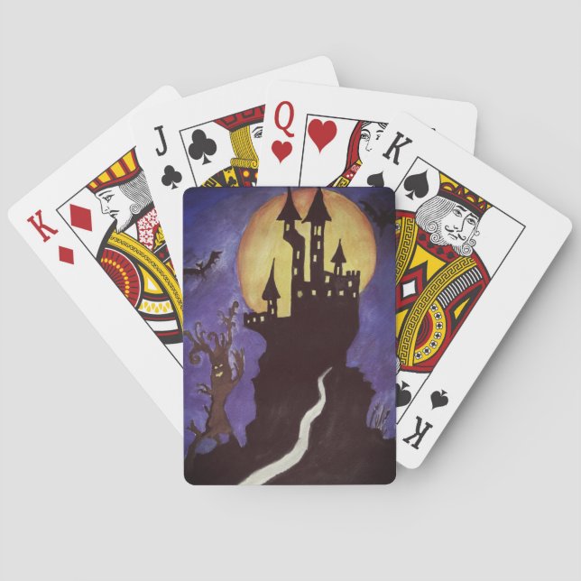 Halloween Illustartion schlägt klassische Spielkarten (Rückseite)