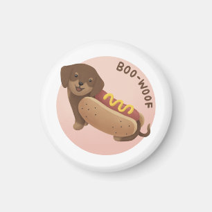 Halloween Illustration: Boo-Woof (Dackel) Magnet