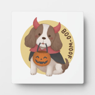 Halloween Illustration: Boo-Woof Fotoplatte