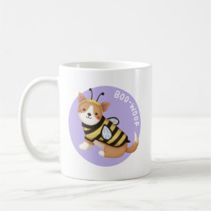 Halloween Illustration: Boo-Woof (Walisischer Korg Kaffeetasse