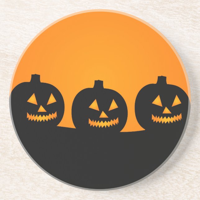 Halloween Illustration Getränkeuntersetzer (Vorne)