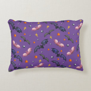 Halloween illustration with bats and stars tote ba dekokissen