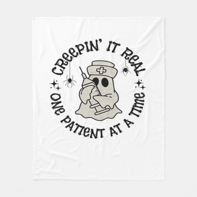 Halloween im Gesundheitswesen, ein echter Patient Fleecedecke (Vorderseite)