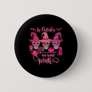 Halloween im Oktober tragen wir das Brustkrebs-Bew Button
