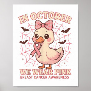 Halloween im Oktober tragen wir NK-Brustkrebs-Awar Poster