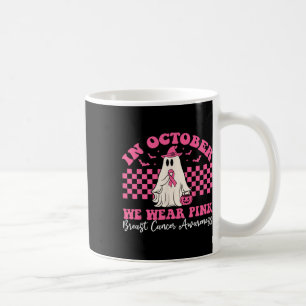 Halloween im Oktober tragen wir rosa Brustkrebs Kaffeetasse