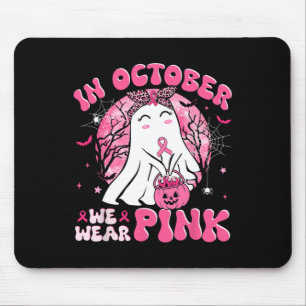 Halloween im Oktober tragen wir rosa Brustkrebs Mousepad