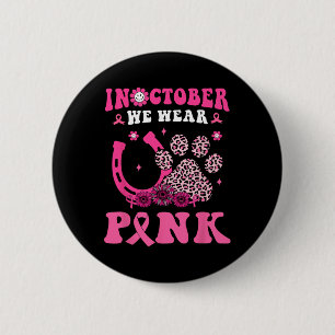 Halloween im Oktober tragen wir rosa Horseshoe und Button