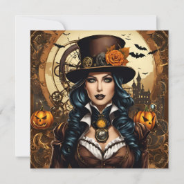 Halloween im Steampunkstil Einladung