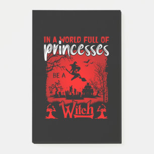 Halloween in A World Full Of Prinzessinnen Be a Wi Post-it Klebezettel