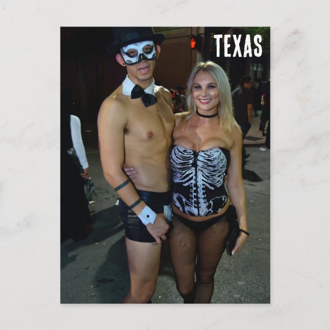 Halloween in Austin, Texas Postkarte (Vorderseite)