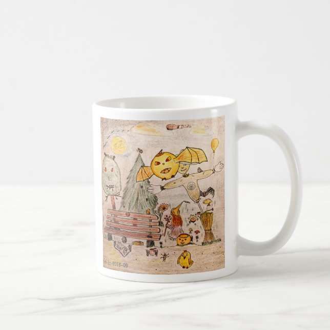 Halloween in Ihrem Hinterhof Kaffeetasse (Rechts)
