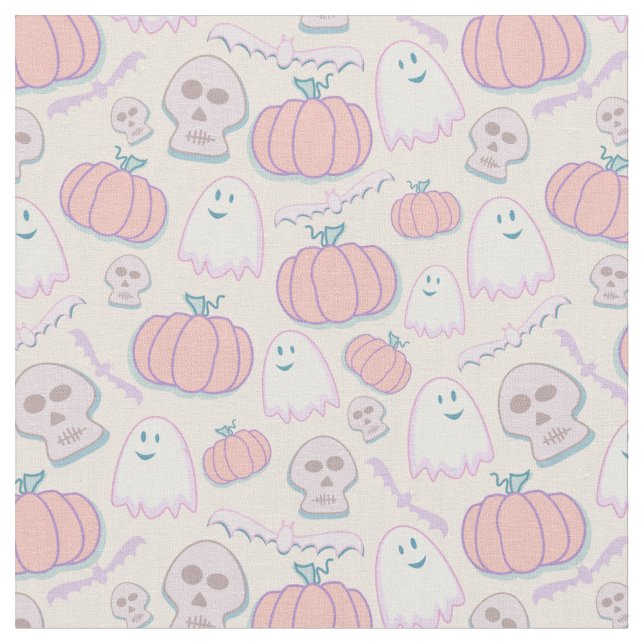 Halloween in Pastels  Stoff (Nahaufnahme)