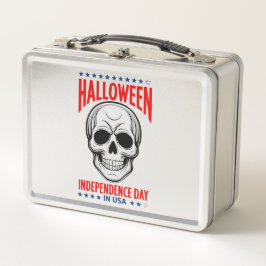 Halloween Independence Day mit Skull Metall Brotdose