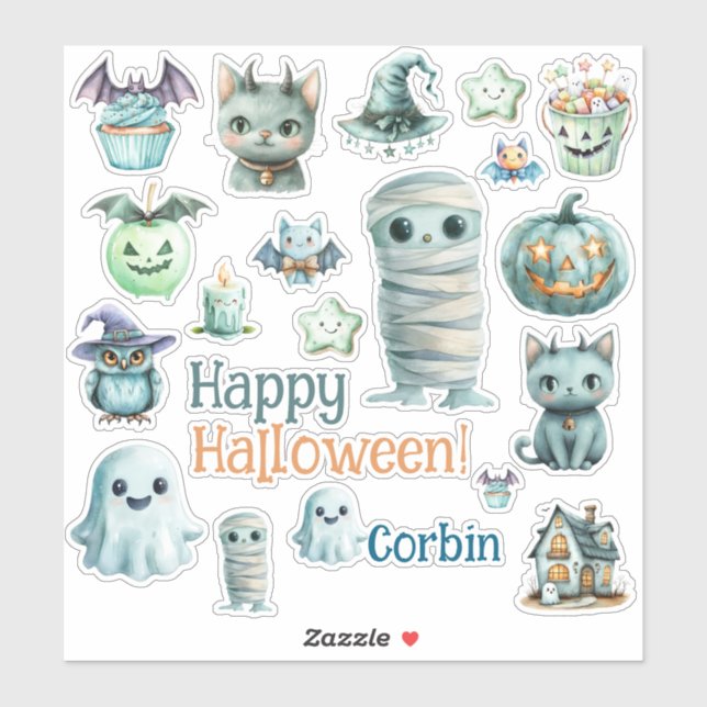 Halloween individuell anpassbarer Vinyl-Aufkleber Aufkleber (Blatt)