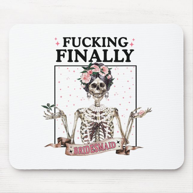 Halloween Ing Schließlich Bridesmaid Skeleton Bach Mousepad (Vorne)