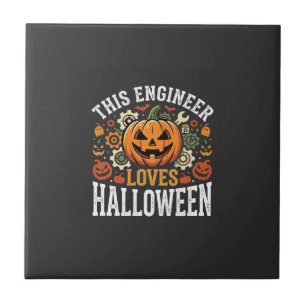 Halloween-Ingenieur-Kürbis-Vektor Fliese