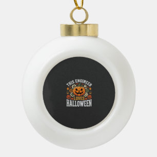 Halloween-Ingenieur-Kürbis-Vektor Keramik Kugel-Ornament
