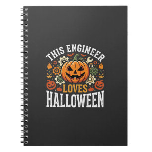 Halloween-Ingenieur-Kürbis-Vektor Notizblock
