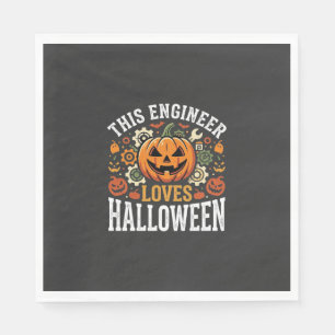 Halloween-Ingenieur-Kürbis-Vektor Serviette