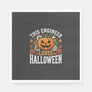 Halloween-Ingenieur-Kürbis-Vektor Serviette