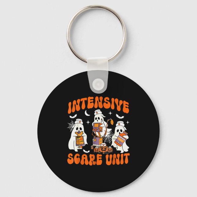 Halloween Intensive Care E Unit Ghost Nurse Icu Nu Schlüsselanhänger (Vorderseite)