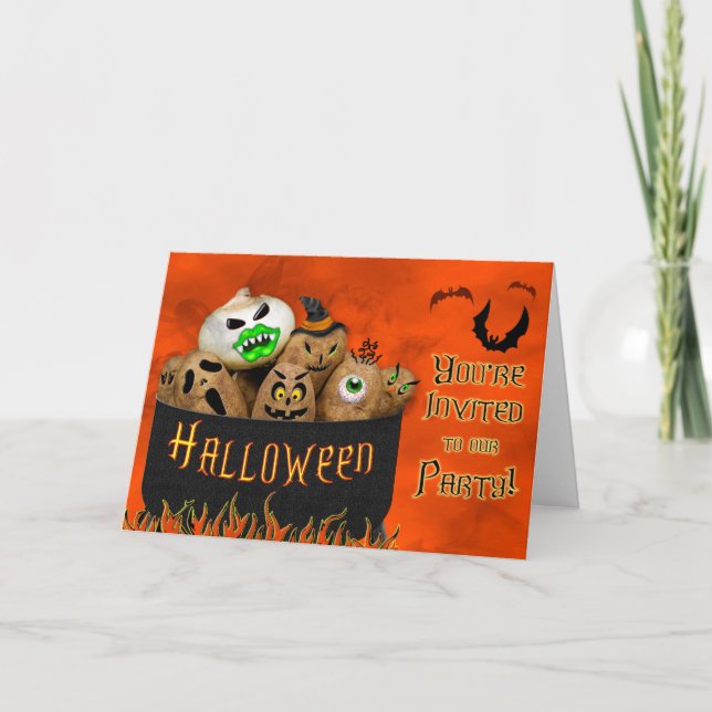 HALLOWEEN - INVITATION DES PARTIS - POMME DE TERRE (Devant)