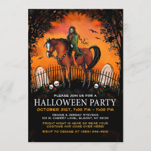Halloween Invite - Ghoul auf Pferseback Einladung