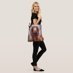 Halloween Irish Red Setter mit Pumpkins Beängstige Tasche