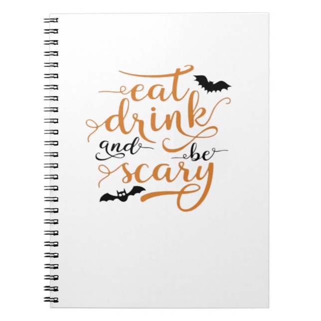Halloween Iss Trinke Und Sei Gruselig Kreativer Ca Notizblock (Vorderseite)