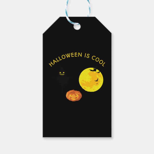 Halloween ist cool geschenkanhänger (Vorderseite)