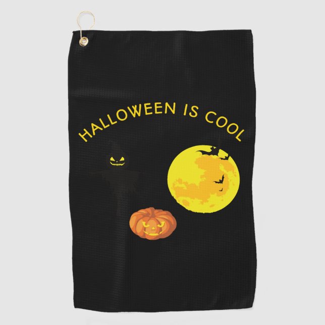 Halloween ist cool golfhandtuch (Vorderseite)