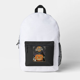 Halloween ist die Saison Kürbis-Katzen-Design_1 Bedruckter Rucksack
