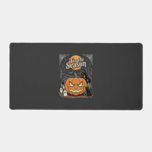 Halloween ist die Saison Kürbis Katzen Design_1 Schreibtischunterlage