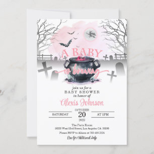 Halloween ist ein Baby, das Baby-Dusche pink braut Einladung