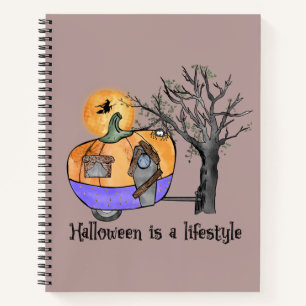Halloween ist ein Lifestyle Camper Anhänger Notizbuch