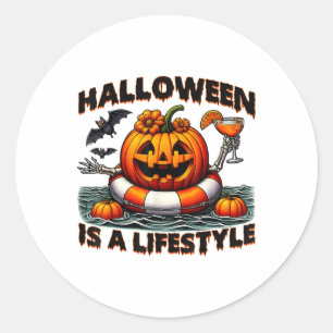 Halloween ist ein Lifestyle-Spooky-Halloween für M Runder Aufkleber