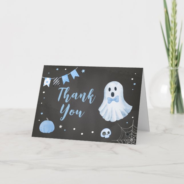 Halloween ist eine Boo-y-Baby-Dusche Dankeskarte (Vorderseite)