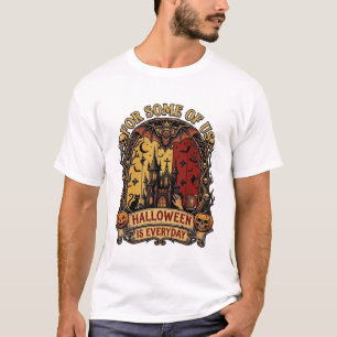 Halloween Ist Jeden Tag Spukhaus Fledermäuse Kürbi T-Shirt