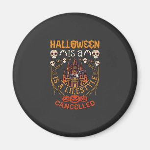 Halloween Ist Lifestyle Abgesagt Schloss Schädel P Magnet