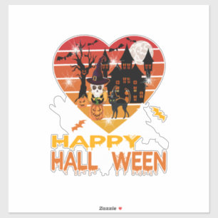 Halloween It Haunted Me Day and Night Aufkleber