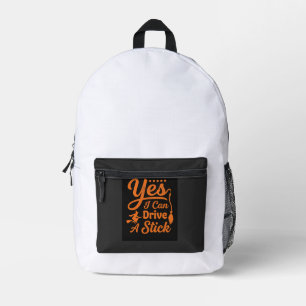 Halloween Ja Ich Kann Ein Schaltgetriebe Fahren De Bedruckter Rucksack