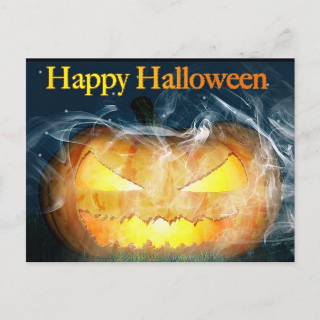Halloween-Jack-0-Laterne Postkarte (Vorderseite)