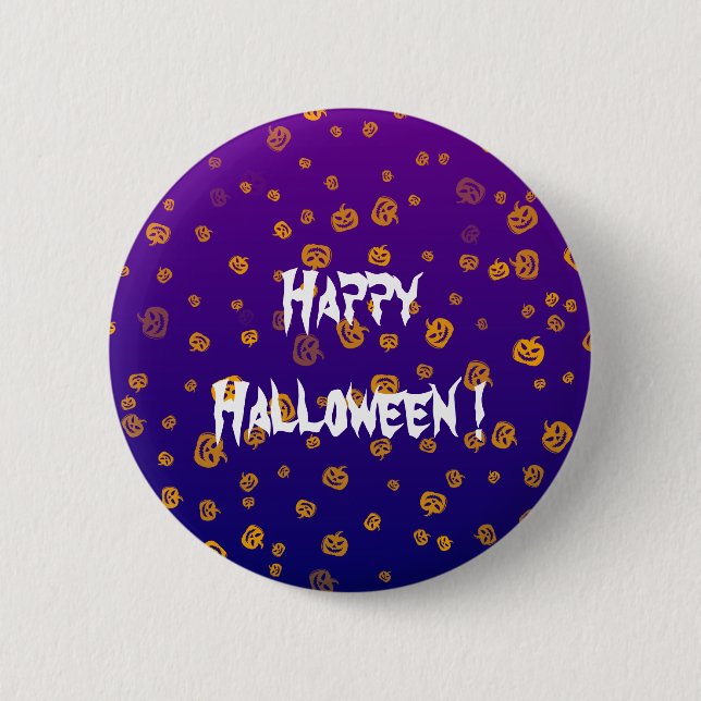 Halloween-Jack-Kürbisse Button (Vorderseite)