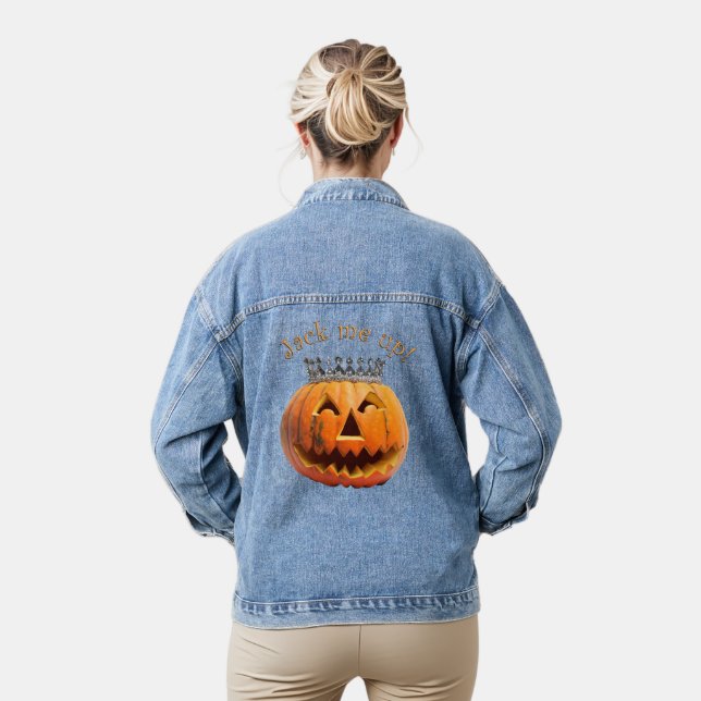 Halloween "Jack Me Up" Jeansjacke (Modell)