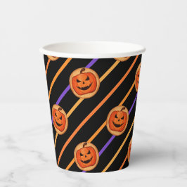 Halloween Jack-O-Lantern Black Pappbecher