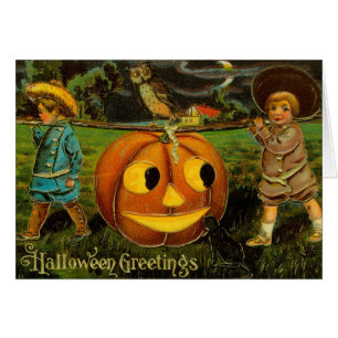 Halloween Jack-o-Lantern Ernteabend von Kindern