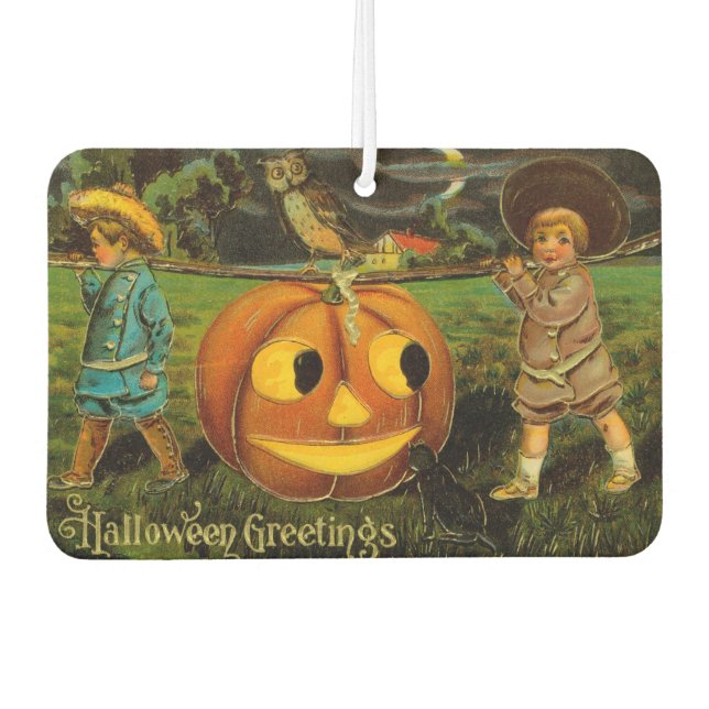 Halloween Jack-o-Lantern Ernteabend von Kindern Autolufterfrischer (Vorderseite)